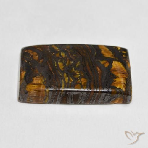 Tiger's Eye Matrix Gemstone in 26.6 x 16.6 mm Size for Sale, Tiger's Eye Matrix Stone in Multicolor Color