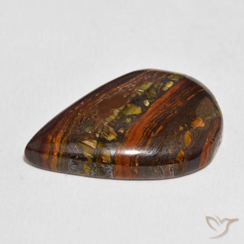 Tiger's Eye Matrix Gemstone in 28.6 x 18.7 mm Size for Sale, Tiger's Eye Matrix Stone in Multicolor Color