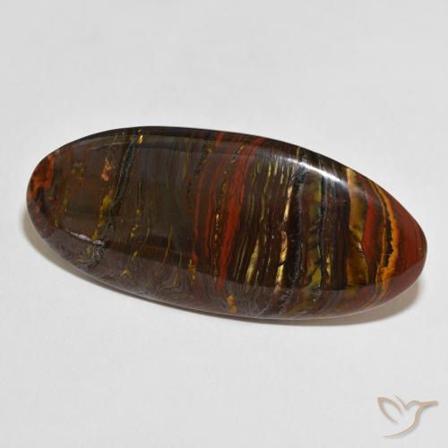 51.65 ct Multicolor Tiger's Eye Matrix Stone, Natural Tiger's Eye Matrix in Oval Cabochon Shape for Sale
