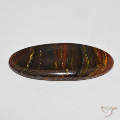 Tiger's Eye Matrix Gemstone in 45.4 x 20.8 mm Size for Sale, Tiger's Eye Matrix Stone in Multicolor Color