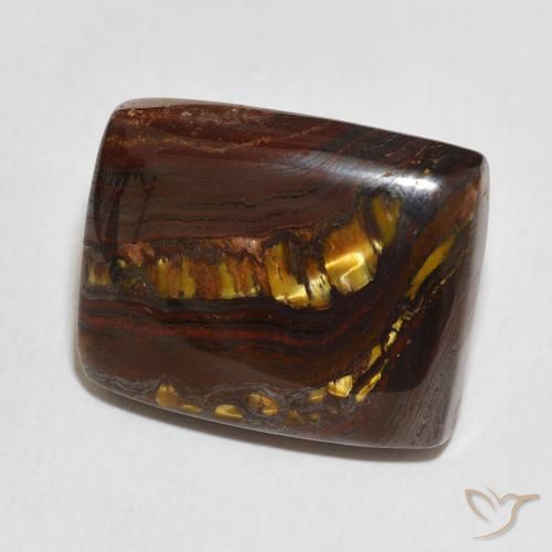 24.00 ct Multicolor Tiger's Eye Matrix Stone, Natural Tiger's Eye Matrix in Cushion Cabochon Shape for Sale