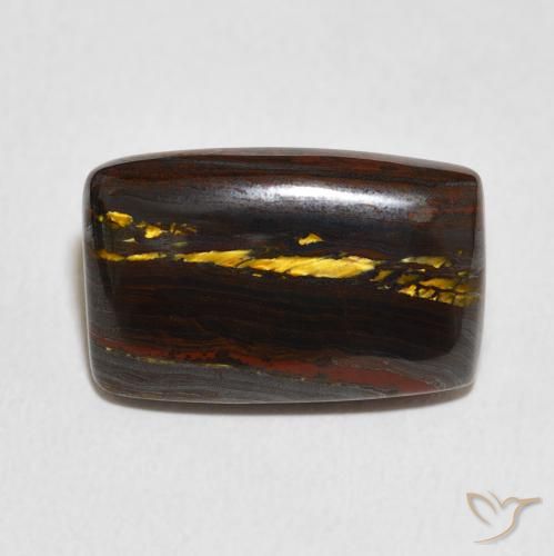 13.48ct Natural Multicolor Tiger's Eye Matrix, Cushion, Opaque