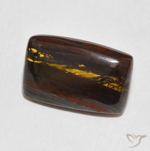 13.48 ct Multicolor Tiger's Eye Matrix Stone, Natural Tiger's Eye Matrix in Cushion Cabochon Shape for Sale