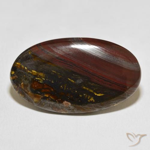 45.48ct Natural Multicolor Tiger's Eye Matrix, Oval, Opaque
