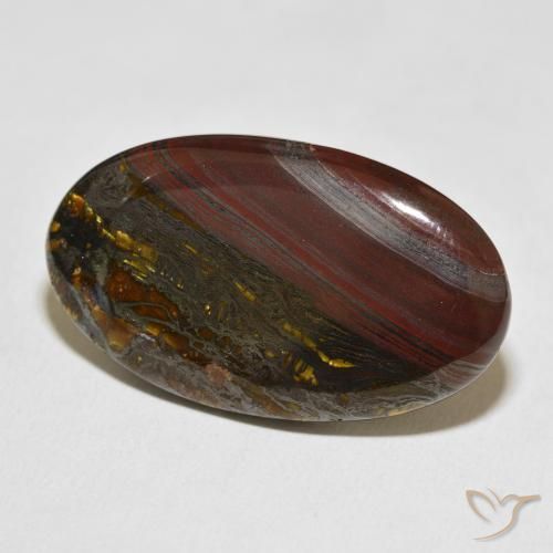 45.48 ct Multicolor Tiger's Eye Matrix Stone, Natural Tiger's Eye Matrix in Oval Cabochon Shape for Sale