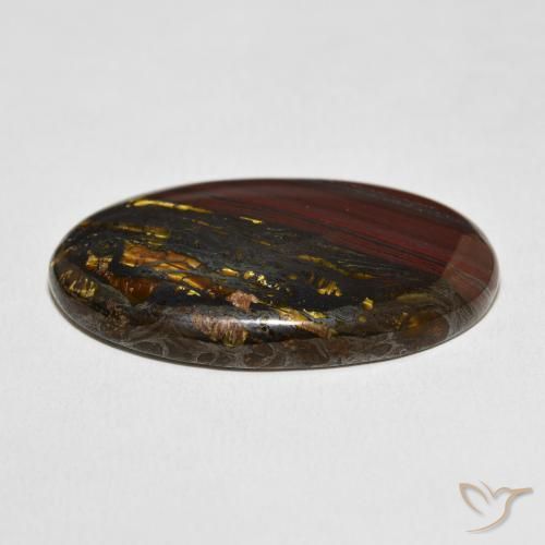 Tiger's Eye Matrix Gemstone in 35.2 x 20.4 mm Size for Sale, Tiger's Eye Matrix Stone in Multicolor Color