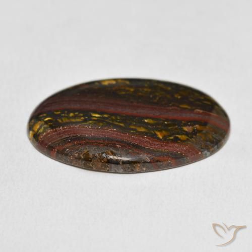 Tiger's Eye Matrix Gemstone in 29 x 19.9 mm Size for Sale, Tiger's Eye Matrix Stone in Multicolor Color