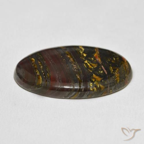Tiger's Eye Matrix Gemstone in 31.8 x 20 mm Size for Sale, Tiger's Eye Matrix Stone in Multicolor Color
