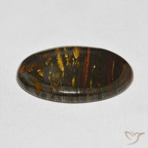 Tiger's Eye Matrix Gemstone in 28.9 x 20.5 mm Size for Sale, Tiger's Eye Matrix Stone in Multicolor Color