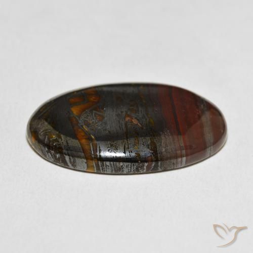 Tiger's Eye Matrix Gemstone in 30.1 x 18.7 mm Size for Sale, Tiger's Eye Matrix Stone in Multicolor Color