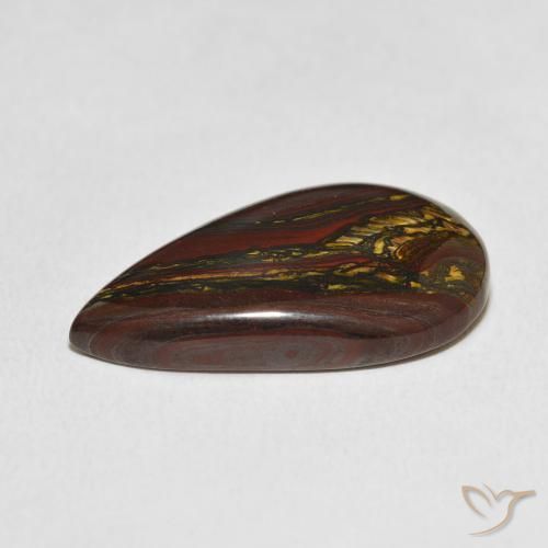 Tiger's Eye Matrix Gemstone in 26.4 x 14.9 mm Size for Sale, Tiger's Eye Matrix Stone in Multicolor Color