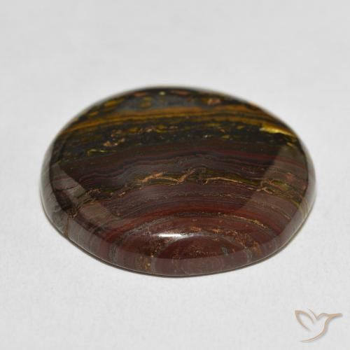 Tiger's Eye Matrix Gemstone in 27.6 mm Size for Sale, Tiger's Eye Matrix Stone in Multicolor Color