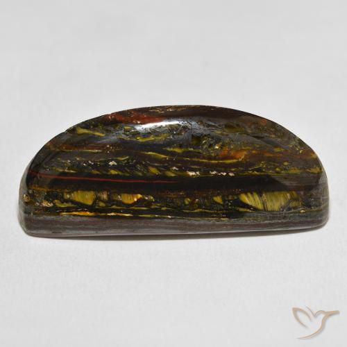 45.37ct Natural Multicolor Tiger's Eye Matrix, Fancy, Opaque