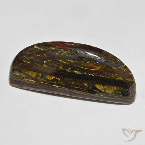 45.37 ct Multicolor Tiger's Eye Matrix Stone, Natural Tiger's Eye Matrix in Fancy Cabochon Shape for Sale