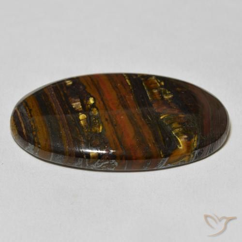 Tiger's Eye Matrix Gemstone in 38.4 x 23.2 mm Size for Sale, Tiger's Eye Matrix Stone in Multicolor Color