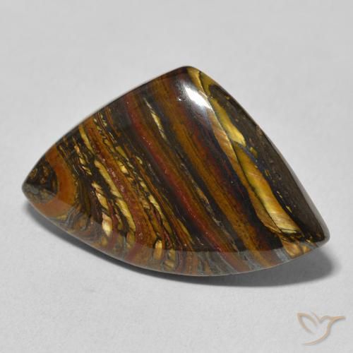 26.35 ct Multicolor Tiger's Eye Matrix Stone, Natural Tiger's Eye Matrix in Fancy Cabochon Shape for Sale