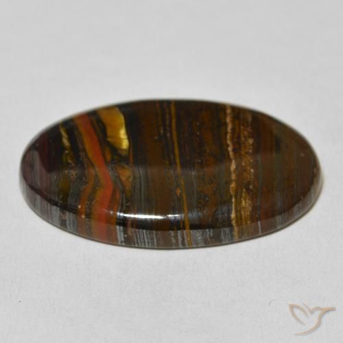 Tiger's Eye Matrix Gemstone in 31.9 x 21.8 mm Size for Sale, Tiger's Eye Matrix Stone in Multicolor Color