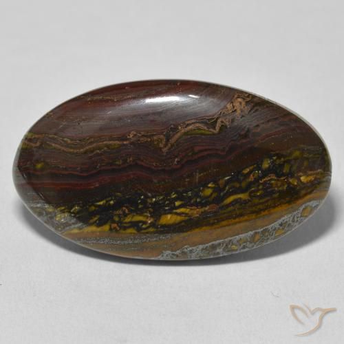 39.17ct Natural Multicolor Tiger's Eye Matrix, Oval, Opaque