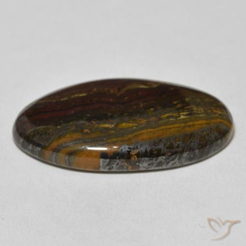 Tiger's Eye Matrix Gemstone in 32.9 x 18.9 mm Size for Sale, Tiger's Eye Matrix Stone in Multicolor Color