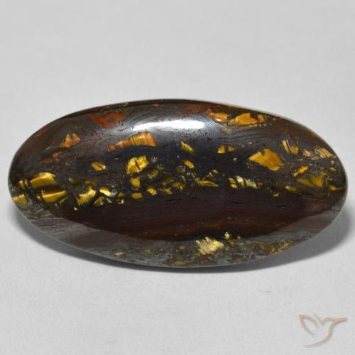 30.82ct Natural Multicolor Tiger's Eye Matrix, Oval, Opaque