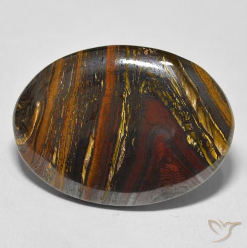 43.24ct Natural Multicolor Tiger's Eye Matrix, Oval, Opaque