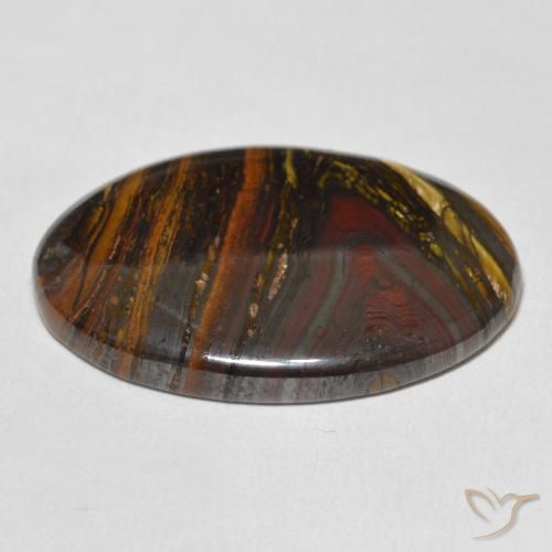 Tiger's Eye Matrix Gemstone in 32.3 x 23.4 mm Size for Sale, Tiger's Eye Matrix Stone in Multicolor Color