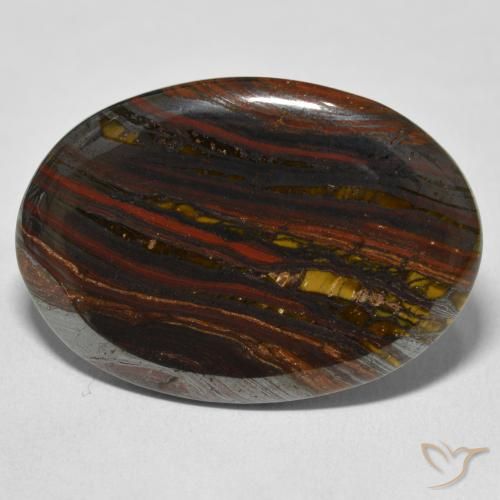 36.03ct Natural Multicolor Tiger's Eye Matrix, Oval, Opaque