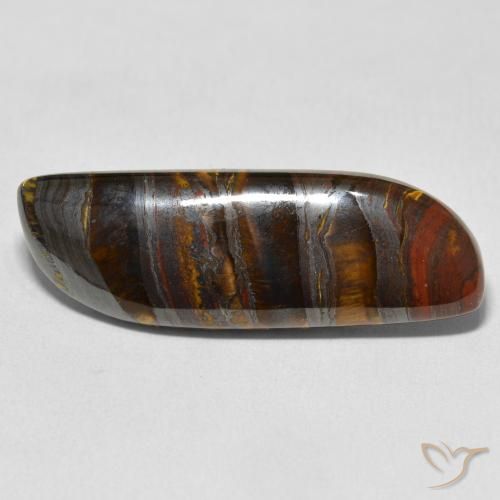 23.75ct Natural Multicolor Tiger's Eye Matrix, Fancy, Opaque