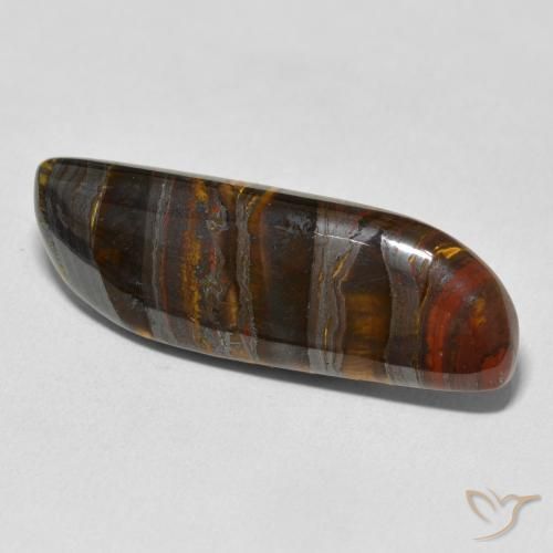 23.75 ct Multicolor Tiger's Eye Matrix Stone, Natural Tiger's Eye Matrix in Fancy Cabochon Shape for Sale