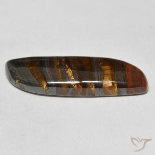Tiger's Eye Matrix Gemstone in 33.7 x 11.6 mm Size for Sale, Tiger's Eye Matrix Stone in Multicolor Color