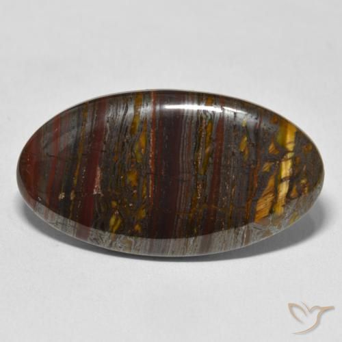 32.98ct Natural Multicolor Tiger's Eye Matrix, Oval, Opaque