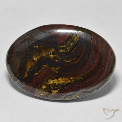 55.15ct Natural Multicolor Tiger's Eye Matrix, Oval, Opaque