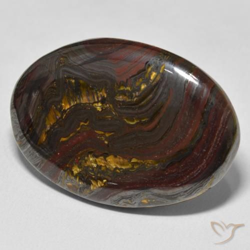 55.15 ct Multicolor Tiger's Eye Matrix Stone, Natural Tiger's Eye Matrix in Oval Cabochon Shape for Sale