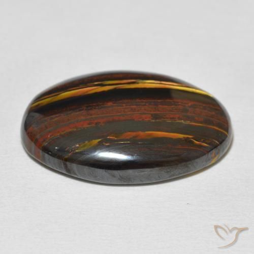 Tiger's Eye Matrix Gemstone in 23.9 x 17.5 mm Size for Sale, Tiger's Eye Matrix Stone in Multicolor Color