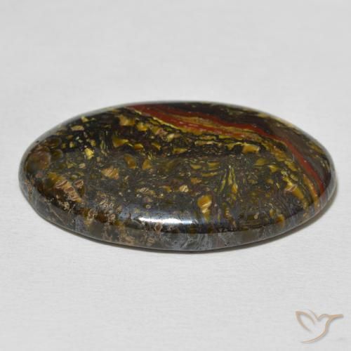 Tiger's Eye Matrix Gemstone in 31.8 x 21 mm Size for Sale, Tiger's Eye Matrix Stone in Multicolor Color