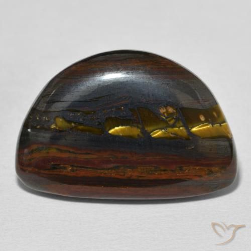 26.03ct Natural Multicolor Tiger's Eye Matrix, Fancy, Opaque