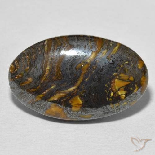 28.53ct Natural Multicolor Tiger's Eye Matrix, Oval, Opaque