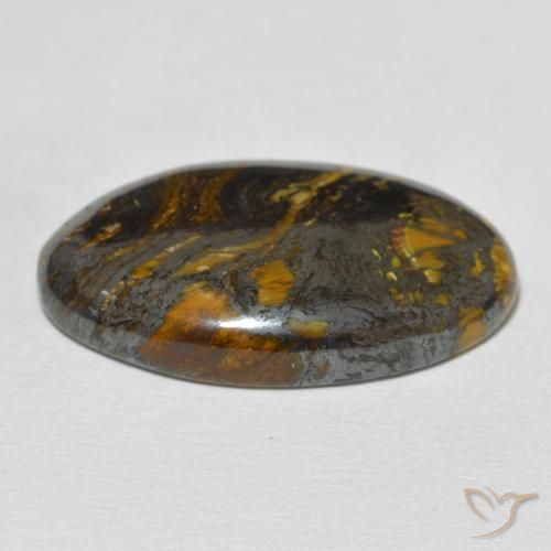 Tiger's Eye Matrix Gemstone in 27 x 16.7 mm Size for Sale, Tiger's Eye Matrix Stone in Multicolor Color