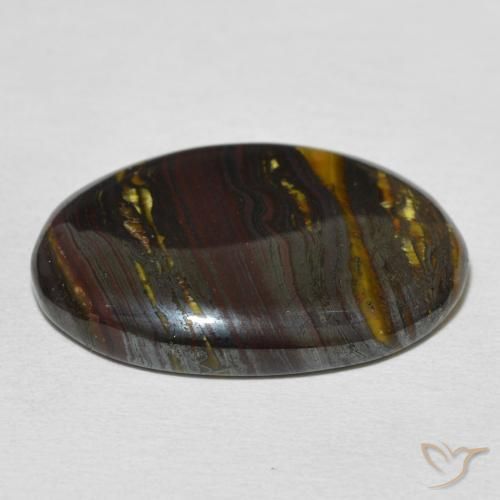 Tiger's Eye Matrix Gemstone in 25 x 17.4 mm Size for Sale, Tiger's Eye Matrix Stone in Multicolor Color