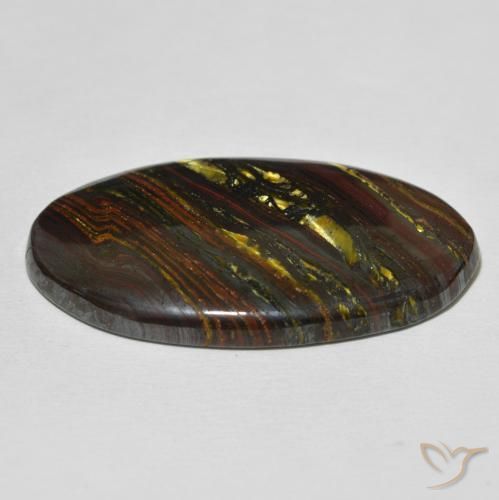 Tiger's Eye Matrix Gemstone in 43.5 x 25.4 mm Size for Sale, Tiger's Eye Matrix Stone in Multicolor Color