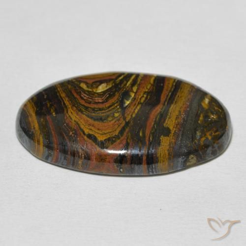 Tiger's Eye Matrix Gemstone in 28.9 x 18.9 mm Size for Sale, Tiger's Eye Matrix Stone in Multicolor Color