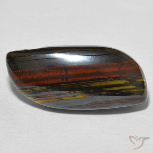18.34ct Natural Multicolor Tiger's Eye Matrix, Fancy, Opaque