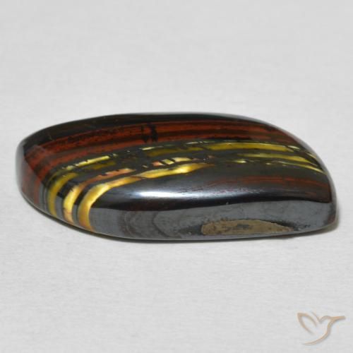Tiger's Eye Matrix Gemstone in 23.3 x 10.9 mm Size for Sale, Tiger's Eye Matrix Stone in Multicolor Color