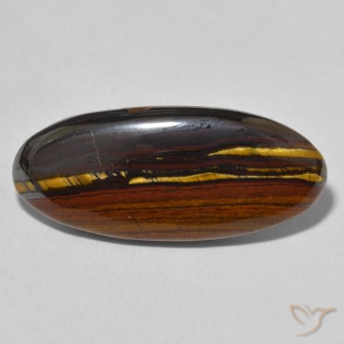 19.61ct Natural Multicolor Tiger's Eye Matrix, Oval, Opaque
