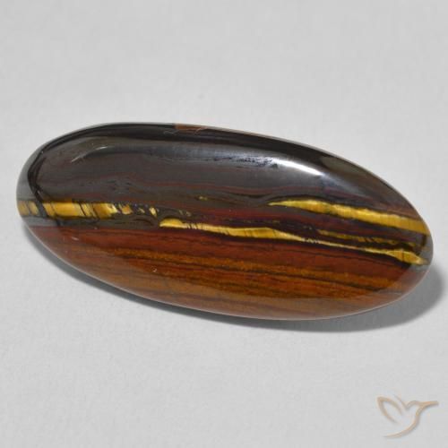 19.61 ct Multicolor Tiger's Eye Matrix Stone, Natural Tiger's Eye Matrix in Oval Cabochon Shape for Sale