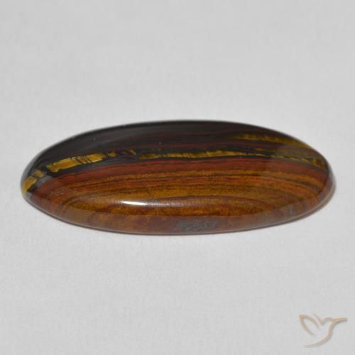 Tiger's Eye Matrix Gemstone in 29.9 x 12.9 mm Size for Sale, Tiger's Eye Matrix Stone in Multicolor Color