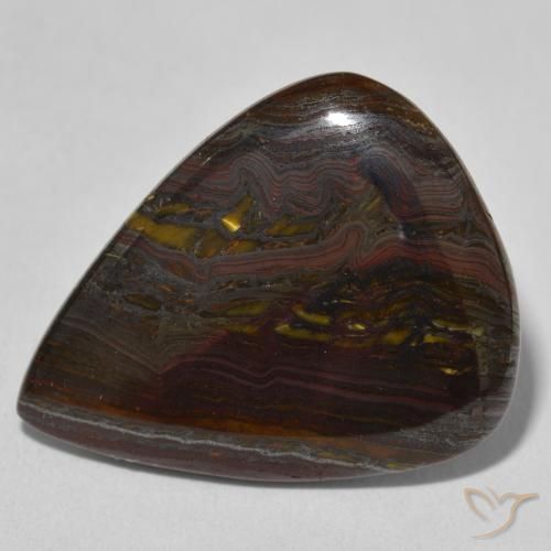 22.93 ct Multicolor Tiger's Eye Matrix Stone, Natural Tiger's Eye Matrix in Pear Cabochon Shape for Sale