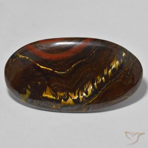 62.71ct Natural Multicolor Tiger's Eye Matrix, Oval, Opaque