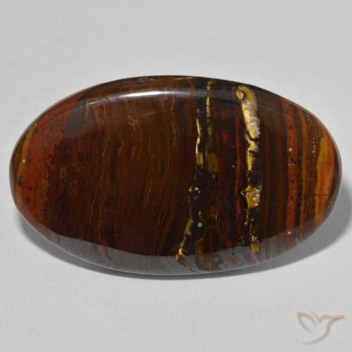 55.70ct Natural Multicolor Tiger's Eye Matrix, Oval, Opaque