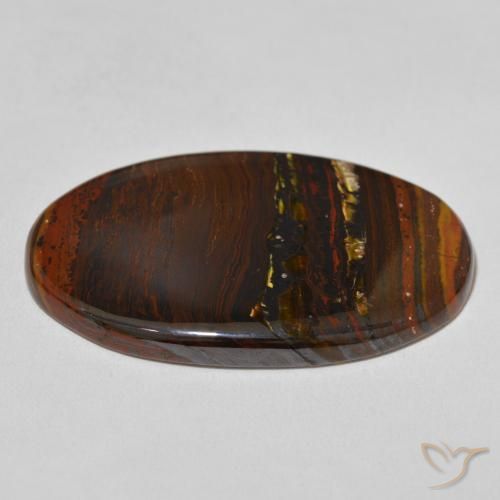 Tiger's Eye Matrix Gemstone in 40.7 x 24.9 mm Size for Sale, Tiger's Eye Matrix Stone in Multicolor Color